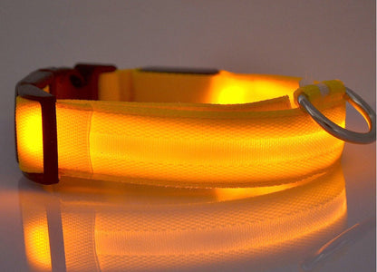 Nylon LED Pet Dog Luminous Collar